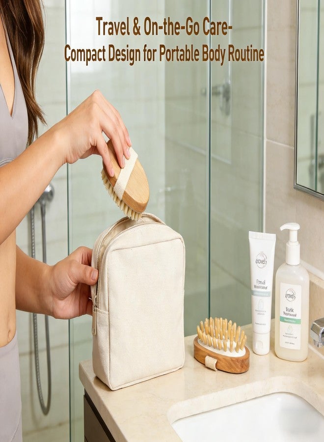 MAGIKON 2-Pack Wooden Body Massage Brush - Handheld Dry Skin Brushing Tool for Exfoliation & Circulation - Image 3
